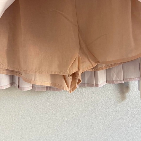 NWT Pink Pinstripe Pleat Tube Short Dress small - Picture 6 of 8